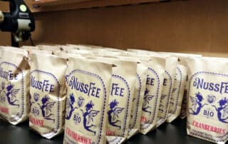 NussFee Säcke vor dem vernähen