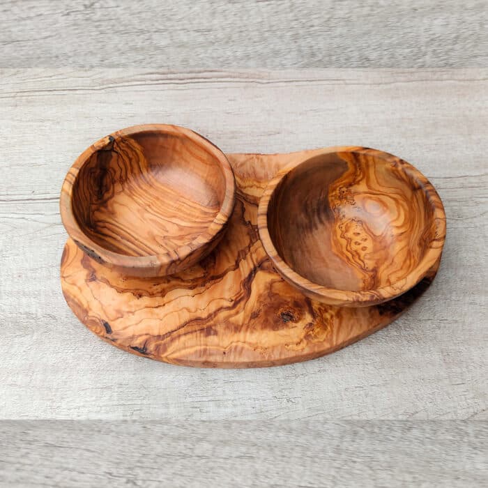 Olive wood bowls round