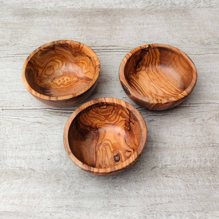 Olive wood bowls round