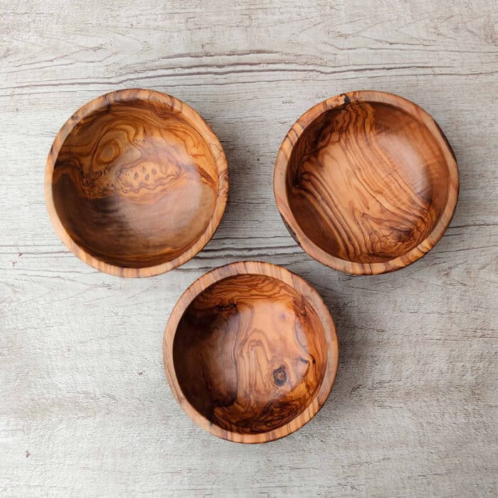 Olive wood bowls round