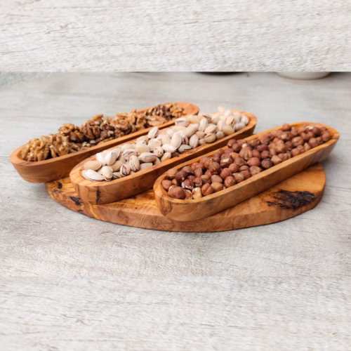 Bol en bois d'olivier long