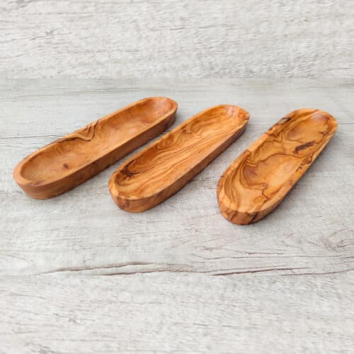 Olive wood bowl long