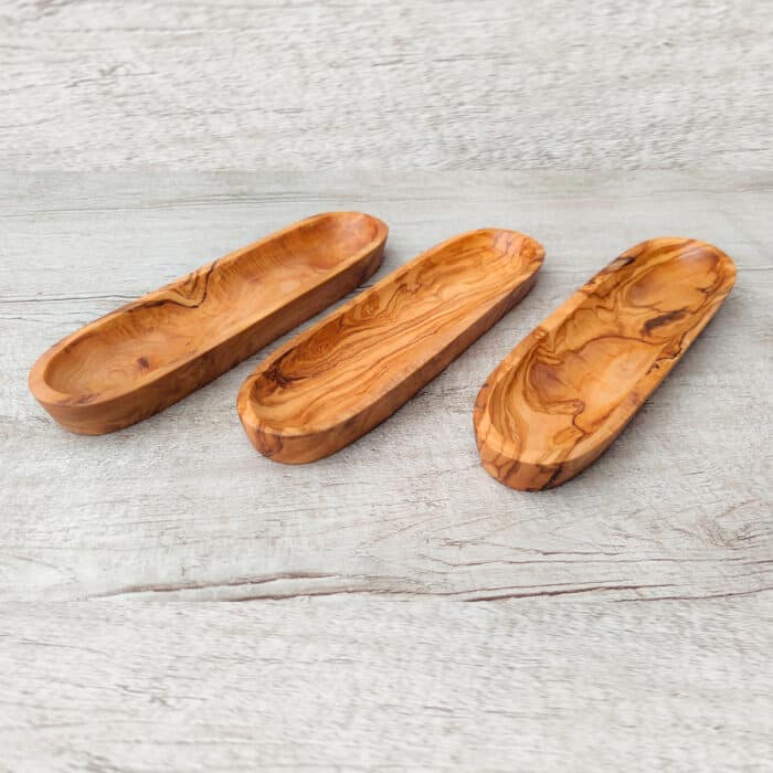 Olive wood bowl long